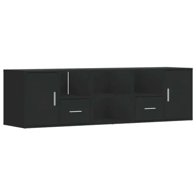 Produktbild von Eckregal Schwarz 160x40x45 cm Holzwerkstoff