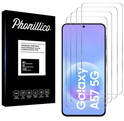Produktbild von Hartglas für Samsung Galaxy A57 [4 Stück] Displayschutzfolie Screen Protector Film Anti-Kratzer Glas Resistant Phonillico®