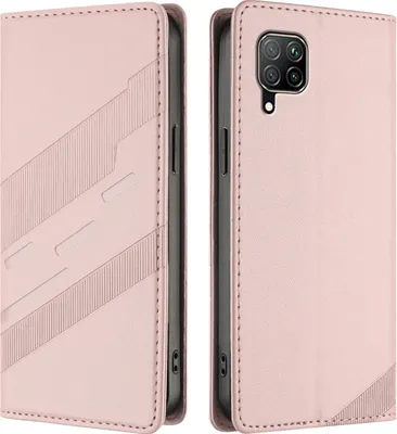 Produktbild von Hülle für Huawei P40 Lite, Kunstleder Brieftaschen Handyhülle mit Kartenfach und Standfunktion Pink