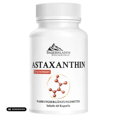 Produktbild von Bauernladen Nockberge | Astaxanthin 12 mg | 60 Kapseln, KI-generiertes Bild