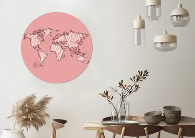 Produktbild von MuchoWow® - Wand-Kreis - Wohnzimmer - Bild - Runde - Wanddeko - Dibond - Kunstdrucke