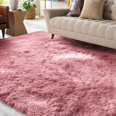 Imagen del producto de Alfombra de pelo alto, antideslizante, de 200x300 cm, lavable, para sala de estar
