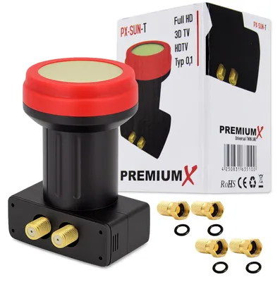 Produktbild von PremiumX Twin LNB für 2 Teilnehmer PX-SUN-T DVB-S2 Sat Empfangskopf