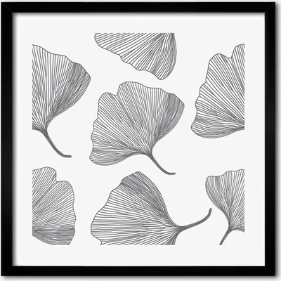 Produktbild von Bild - 50 cm x 50 cm - MDF - Rahmen, Wandkunst - ginkgo