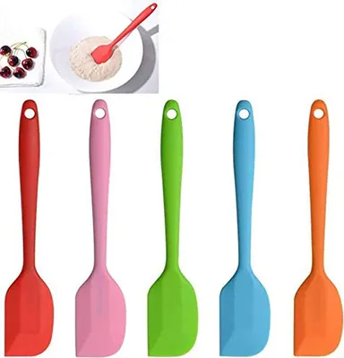 Produktbild von Silikon Teigschaber & Backpinsel hochwertige Backutensilien - Teigspachtel ,Silikon Spatel, Silikon Küchenutensilien Hochwertige Hitzebeständige, Antihaft-Küchenbackwerkzeuge Küchenhelfer Set(5PCS)