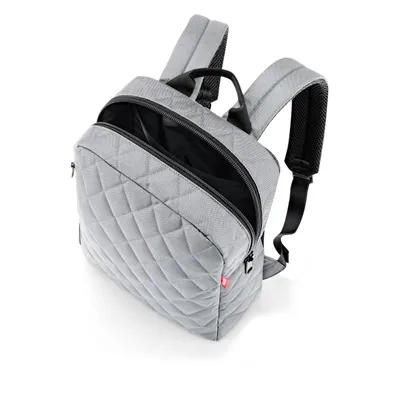 Produktbild von reisenthel classic backpack M, Rucksack, Handgepäck-Reisetasche mit Laptopfach, Rhombus Light Grey, 13 L, CJ7060