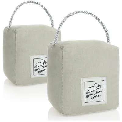 Produktbild von com-four® 2x Türstopper mit Griff, schwerer 1,4 kg Türhalter, Stofftürstopper