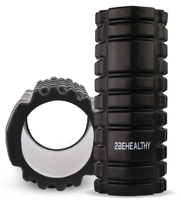 Productafbeelding van 2BEHEALTHY Foam Roller 33 cm - Medium Hard - Triggerpoint - Zwart