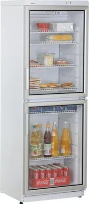 Obrázek produktu pro Chladnička KBS se skleněnými dveřmi 350 litrů 600x600x1730 mm se 2 dveřmi, chlazení s ventilátorem, bílá