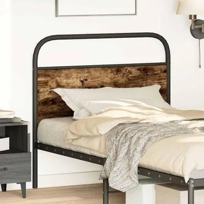 Produktbild von vidaXL Ersatz-Kopfteil Räuchereiche 90 cm Stahl und Holzwerkstoff