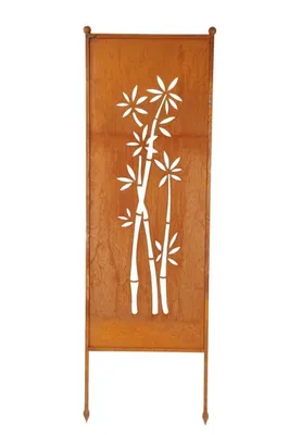 Produktbild von Stele Metall "Bambus" Sichtschutz Edelrost H205cm x B64cm