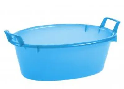 Image de Bassin ovale en polyéthylène, dimensions 55 cm, couleur bleu