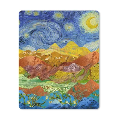 Produktbild von MuchoWow® Mauspad Mousepad Van Gogh - Sternennacht - Alte Meister 19x23 cm - Mousepads - Maus Mat - Pad - Mausunterlage - Mauspads - Spielen