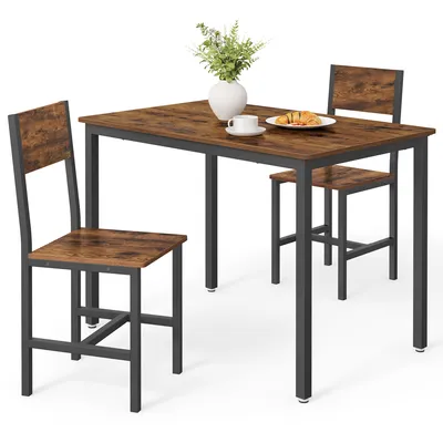 Produktbild von VASAGLE Essgruppe, Küchentisch mit 2 Holzstühle, Esstisch-Set