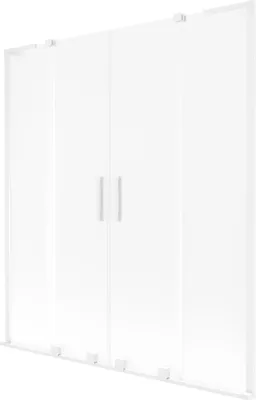 Immagine prodotto di Mexen Velar L Duo paravento per vasca 2-ante scorrevole 150 x 150 cm, ghiacciato, bianco - 896-150-003-32-20