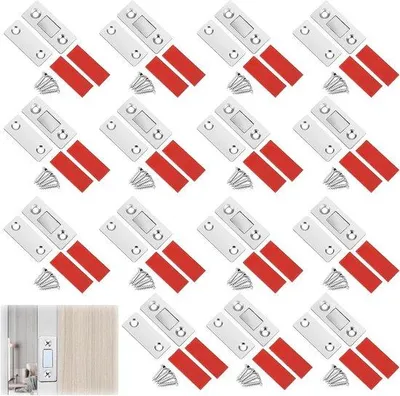 Image de Aimants autocollants argentés pour armoires - 15 pièces - Fermeture magnétique - Accessoires pour meubles