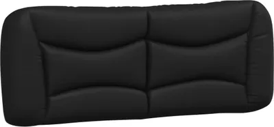 Image de vidaXL Coussin de tête de lit "Hvar" noir 120 cm similicuir
