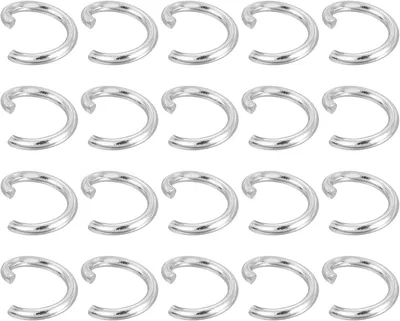 Produktbild von Bending Rings 8 mm, 100 Stück, Edelstahl, für Schmuckreparatur, Silber