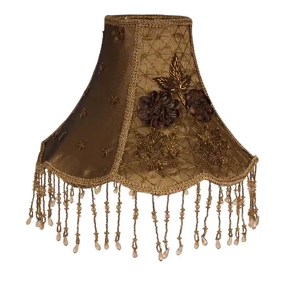 Immagine prodotto di Paralume in stile barocco, dorato, in velluto, per lampada, diametro 26 cm