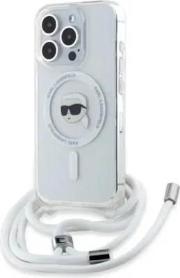 Immagine prodotto di Karl Lagerfeld Klhmp16Lhckhnt Custodia rigida per Iphone 16 Pro 6.3 trasparente Crossbody Iml Karl Head Magsafe