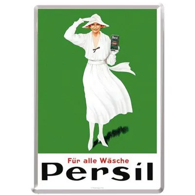 Zdjęcie produktu dla Nostalgic-Art - Blaszana pocztówka - Persil - Biała dama zielona