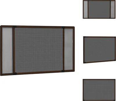Produktbild von vidaXL Ausziehbarer Insektenschutz für Fenster Braun (75-143)x50 cm - Fliegengitter
