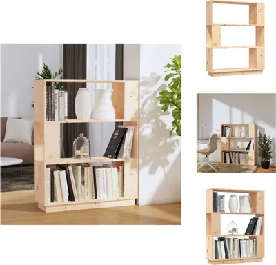 Produktbild von vidaXL Bücherregal/Raumteiler 80x25x101 cm Massivholz Kiefer -  Bücherregale & Bücherschränke