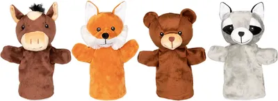 Obrázok produktu pre Goki Animals Arino, Funu, Wassti and Baru, bábika na ruku, Zviera, 1 rok / roky