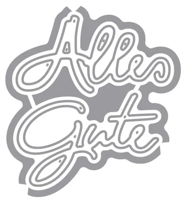 Stanzschablonen-Set "Alles Gute", 2-4 cm, 1 St.
