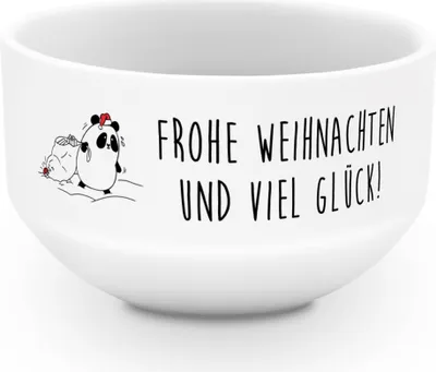 Produktbild von Mr. & Mrs. Panda schale Panda Weihnachten - Weiß - Geschenk, Obstschale, reisschale, Müslischale, Schüssel, schälchen