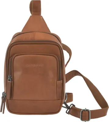Produktbild von Greenburry Crossover Bag Leder Tasche Fiorentina Umhängetasche 17x23 cm braun