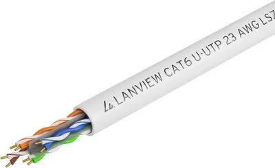 Image de Lanview Cat6 U-UTP Network Cable 4x2xAWG23 LSZH white 305m - Kabel - Netzwerk (LVN122114)