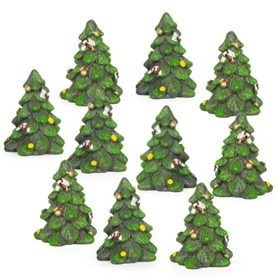 Produktbild von 10 Mini Weihnachtsbäume 3,5 cm grün - Figuren Tischdekoration Weihnachten