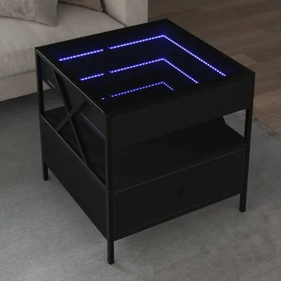 Produktbild von Möbel Couchtisch mit Infinity-LED Schwarz 50x50x51 cm - Couchtische 847712