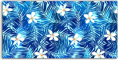 Produktbild von Coloray - Glasbild - 100x50 cm - Wandbild - Glasbilder - Pflanze Frangipani Blumen Aquarell