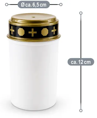 Produktbild von com-four® 3x LED Grabkerze mit Flackereffekt - Licht für Friedhof