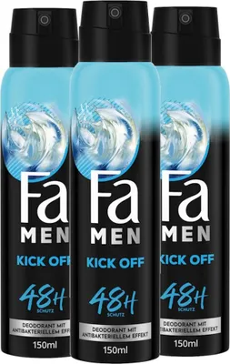 Produktbild von FA Deospray Men Kick Off 150ml, 3x 150 ml