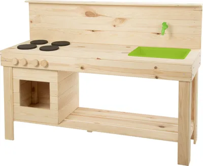 Immagine prodotto di Cucina giocattolo Esschert Design - cucina di fango L 120 cm - legno e plastica