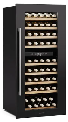 Obrázok produktu pre Klarstein Vinsider Duo chladnička na víno - 79 fliaš, 2 zóny, 5-22 °C, dotykové ovládanie, LED osvetlenie, UV ochrana, vstavaná skriňa, čierna