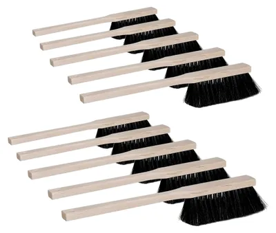 Produktbild von 10 Stück Handfeger mit langem Holzgriff, Rosshaarmischung, Länge 430 mm
