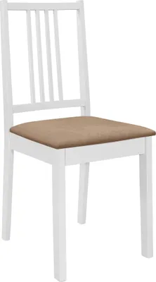 Immagine prodotto di vidaXL Sedie da pranzo con imbottitura 2 pz. Legno massiccio bianco