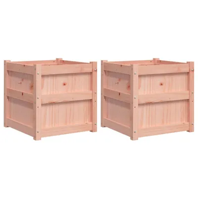 Image de vidaXL Bac à plantes 2 pcs. Bois massif Douglas