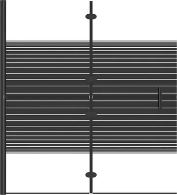 Produktbild von "Winter Sale" Duschabtrennungen - Transparent Faltbare Duschkabine ESG 120x140cm Schwarz DE9330623