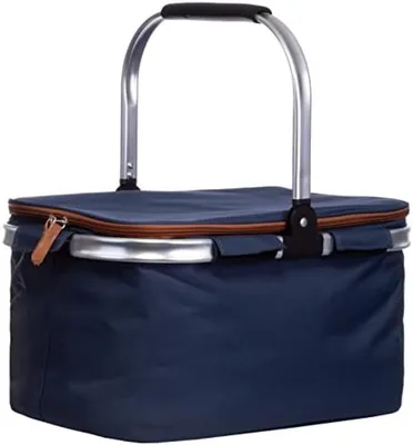 Produktbild von PromoHome® Faltbare Kühlbox - 26 Liter Isolierte Einkaufstasche, Blau, 46x29x26 cm