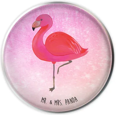 Produktbild von Mr. & Mrs. Panda Waschbecken Verschluss Flamingo Classic - Aquarell Pink - Geschenk, Abfluss-Stöpsel, Stolz, Ablaufgarnitur, Prächtig, Spruch, Ich, Rosa, Stöpsel