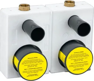 Obrázek produktu pro Montageblock-Duo Koax 2" für Wasserzähler mit Standard - Ventil