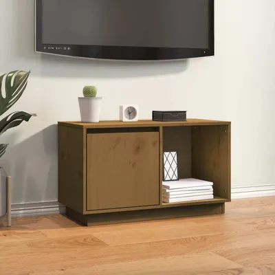 Productafbeelding van Maison Exclusive - TV-kast in honingbruin, 74x35x44 cm, massief grenenhout