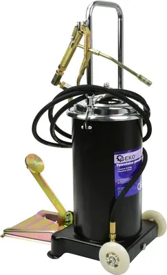 Immagine prodotto di Pompa ingrassatrice a pedale con tubo da 4 m , pompa grasso ad aria compressa 15 litri Geko
