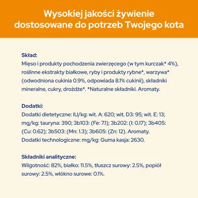 Zdjęcie produktu dla Purina Cat Chow mokra karma dla kota z kurczakiem i cukinią - 10 x 85 g