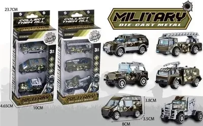 Produktbild von Set mit 3 Metall-Militärfahrzeugen